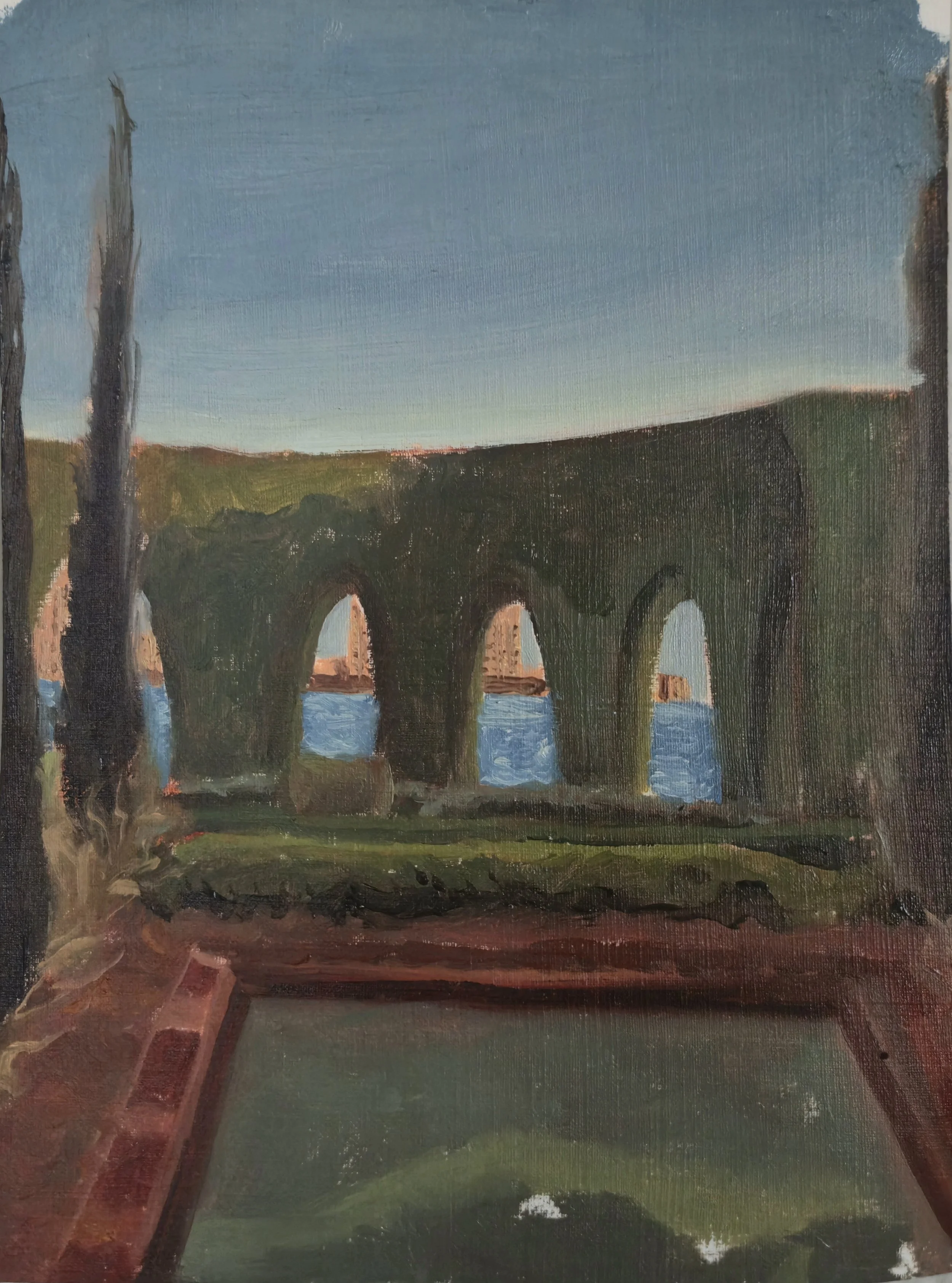 "Plein Air no.2- Cummer Museum"
Oil on 6" x 8" Canvas Paper