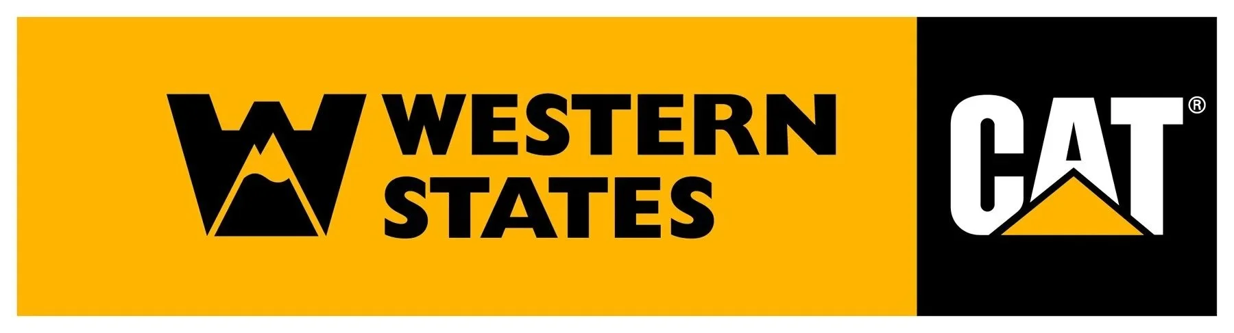 Western United States logo with a black and yellow design and the CAT brand logo on the right.