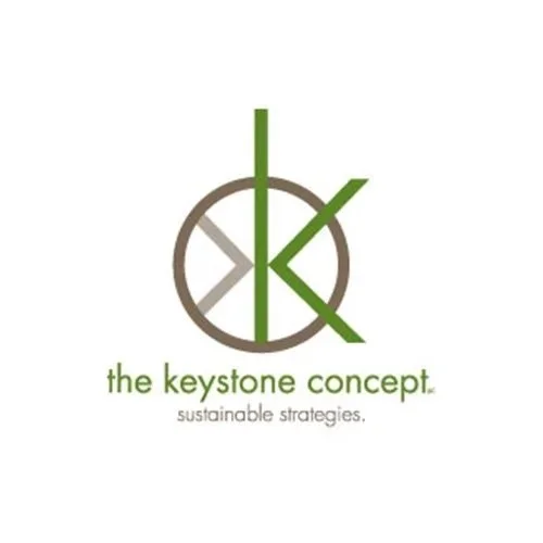 Logo with the letters 'T', 'K', and 'C' inside a circle, with text 'the keystone concept' and 'sustainable strategies' beneath.