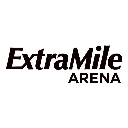 Logo for ExtraMile Arena with the text "ExtraMile ARENA" in black on a white background.