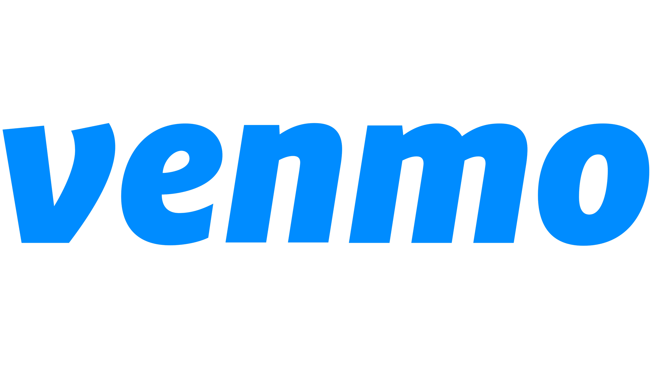 The word 'Vennmo' in large blue letters on a black background.