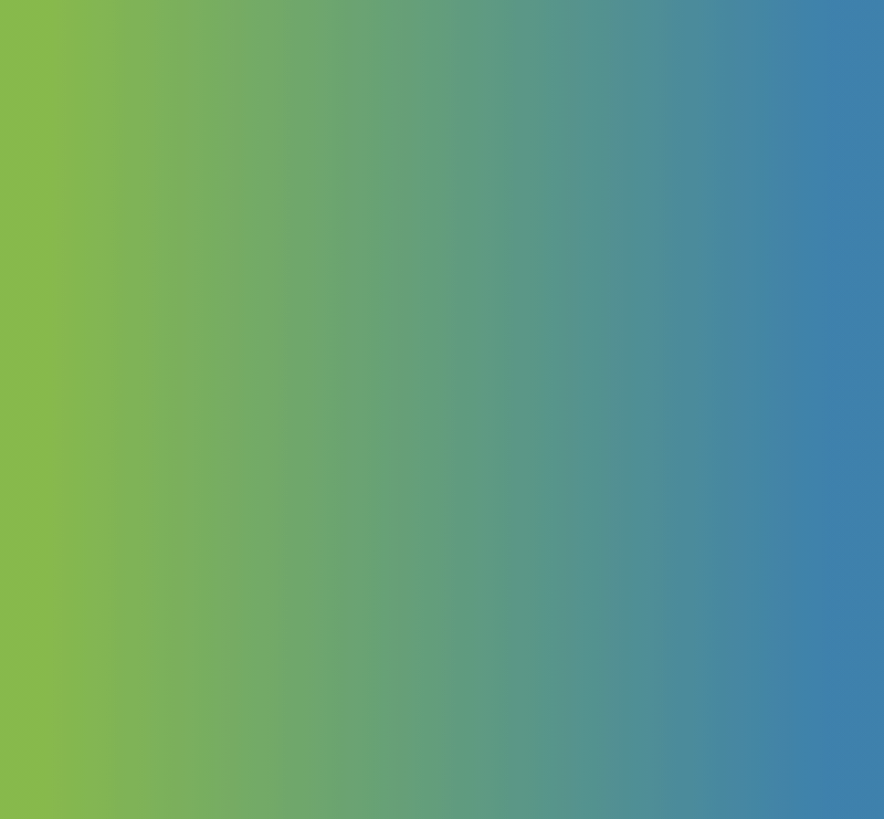 A gradient background transitioning from green on the left to blue on the right.