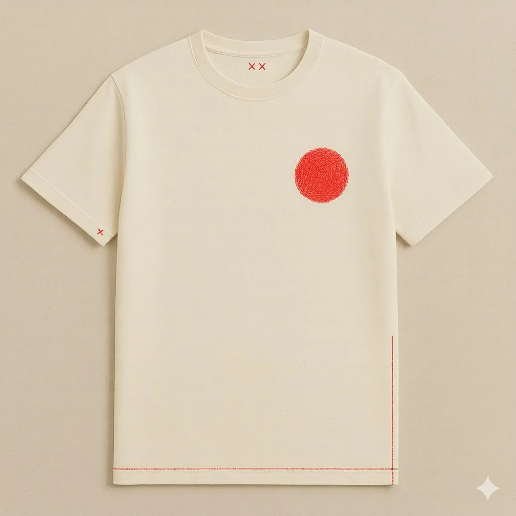 The base matters.
Heavy cotton tees. Vintage Champion sweats. Timeless staples chosen for how they wear, not for a season.

We add the marks, crosses, scars, threads. But the canvas is built to endure.
These aren&rsquo;t trend pieces.
They&rsquo;re c