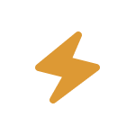 Yellow lightning bolt icon on a black background.