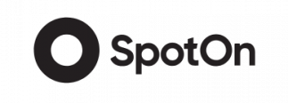 SpotOn logo with black background