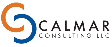 Logo of Calmar Consulting LLC with interlocking C and S in orange and blue.