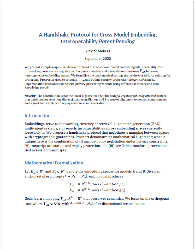 Cross-Model Embedding Interoperability