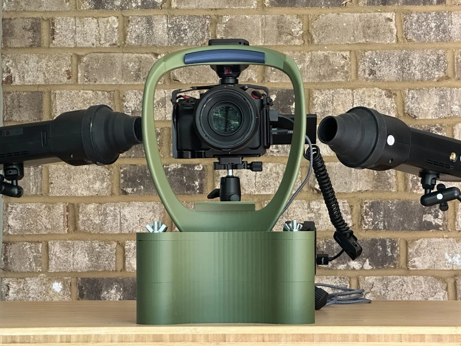View of macro iris photo station
