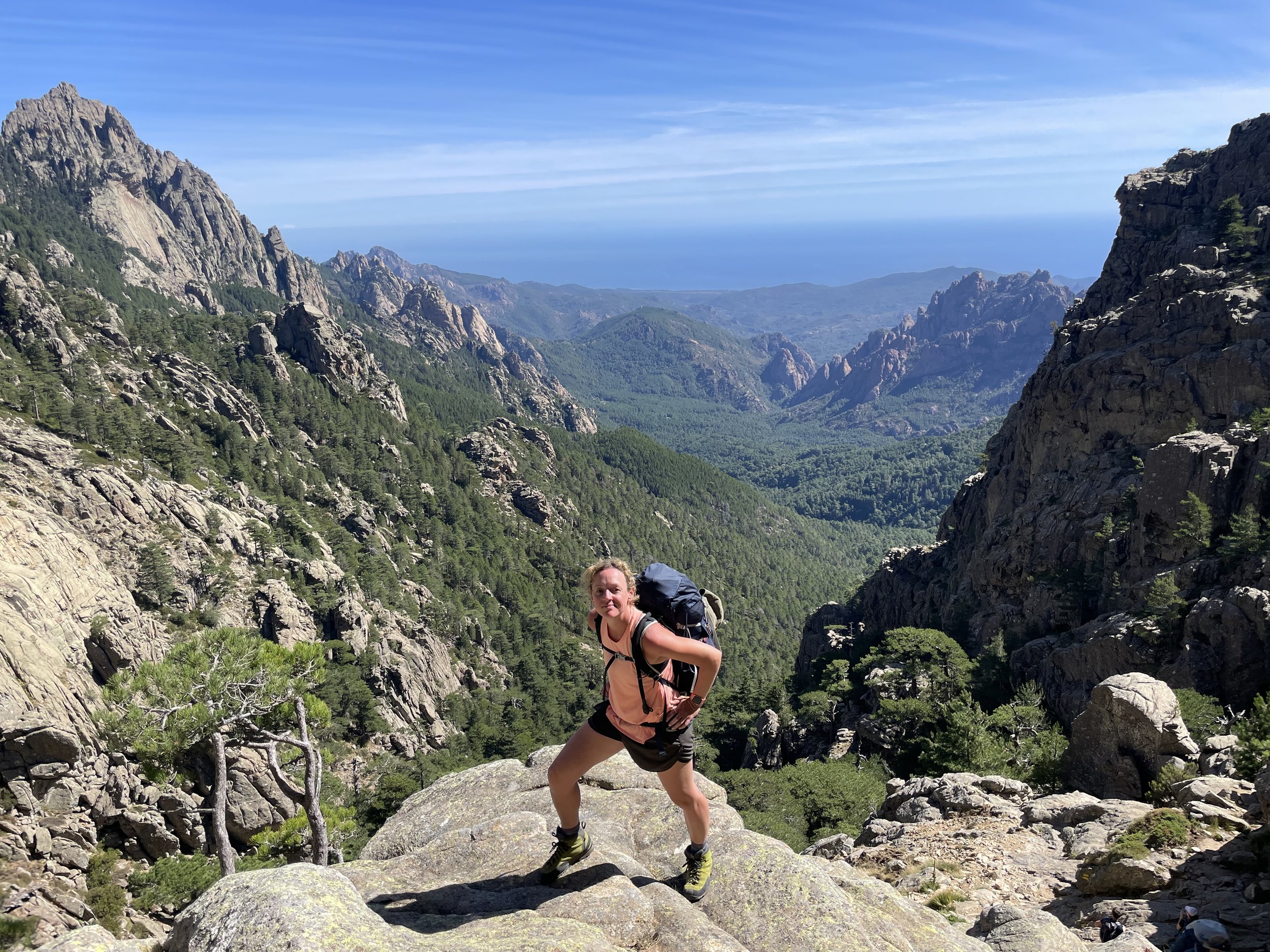 artist cat goward painting in the mountains GR20