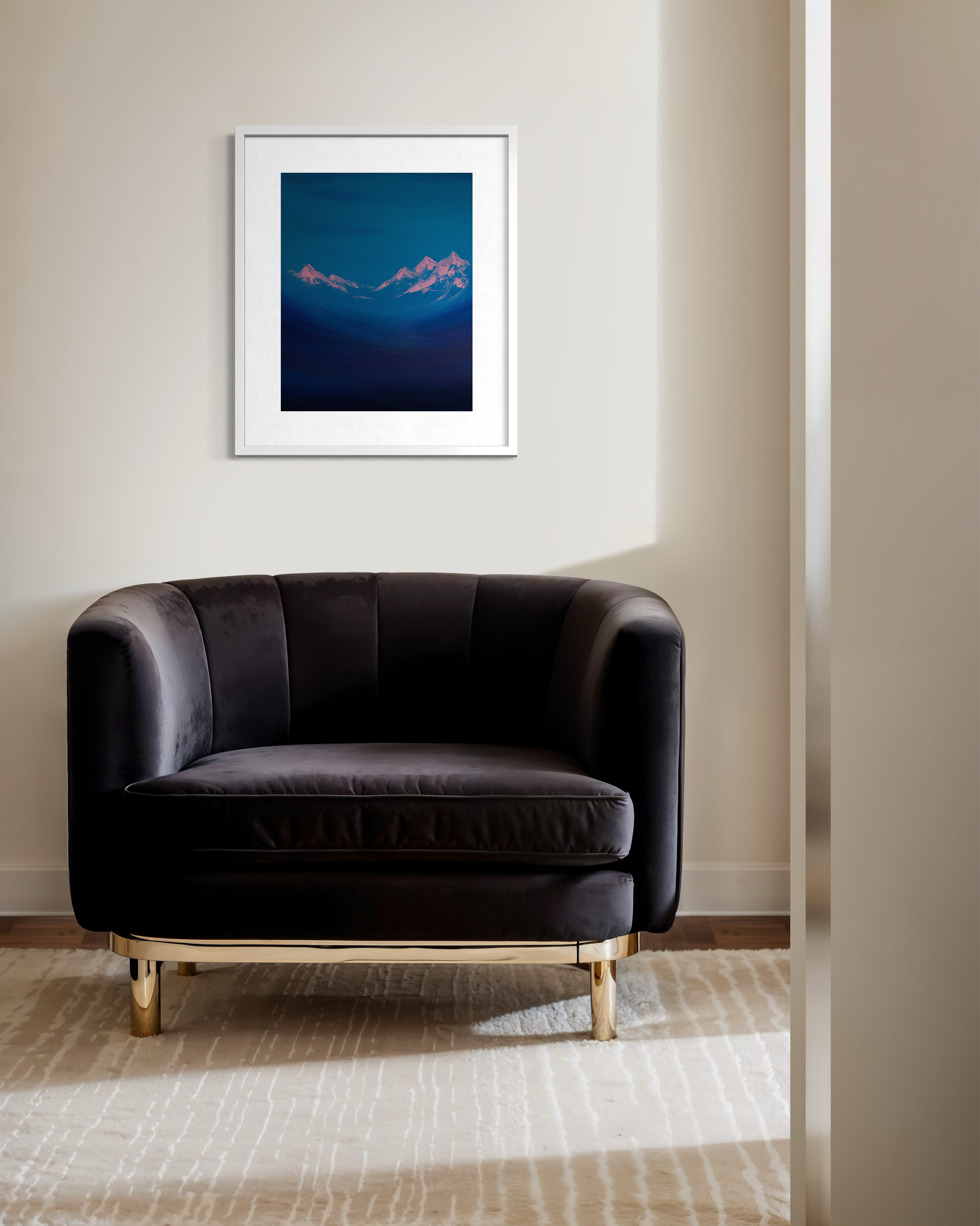 Rose Valley Peaks Contemporary Mountain Art Print.png