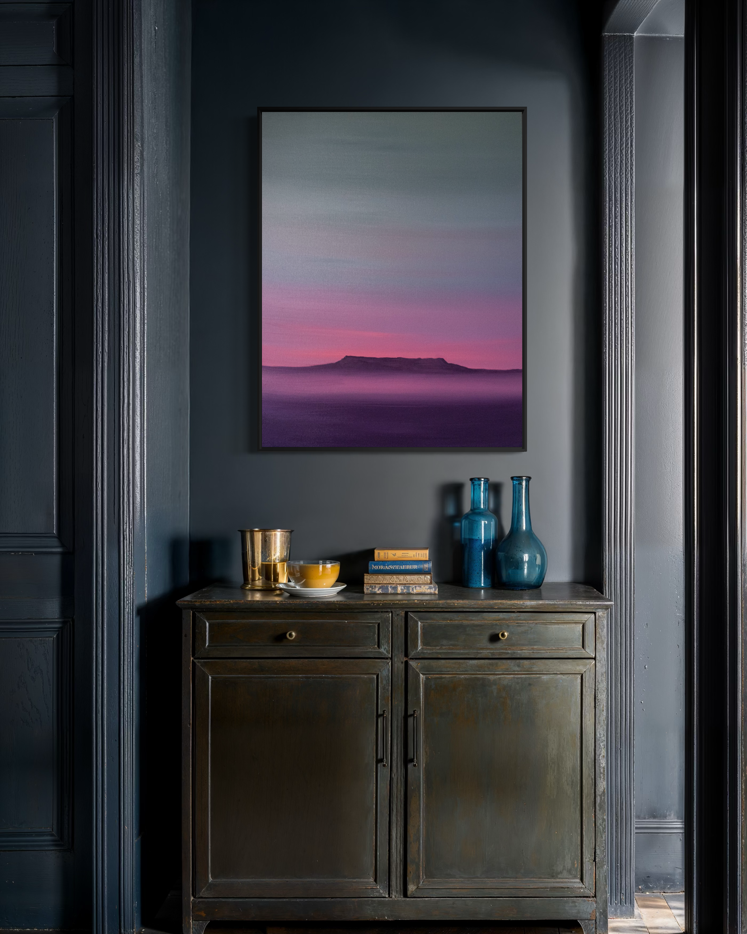 Table Mountain at Dusk Original Mountain Art – Cat Goward.png