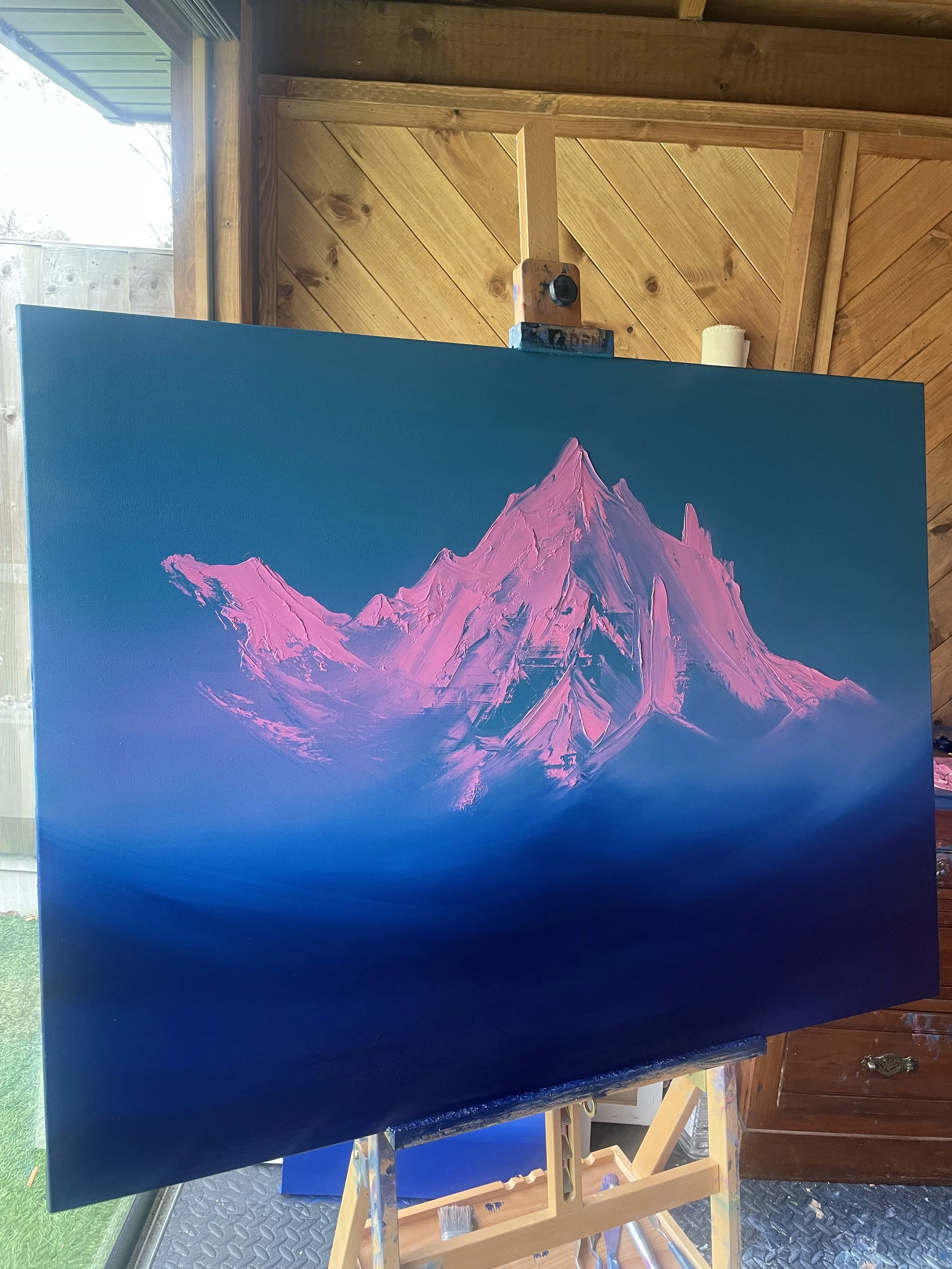 commissioned painting of mount kenya