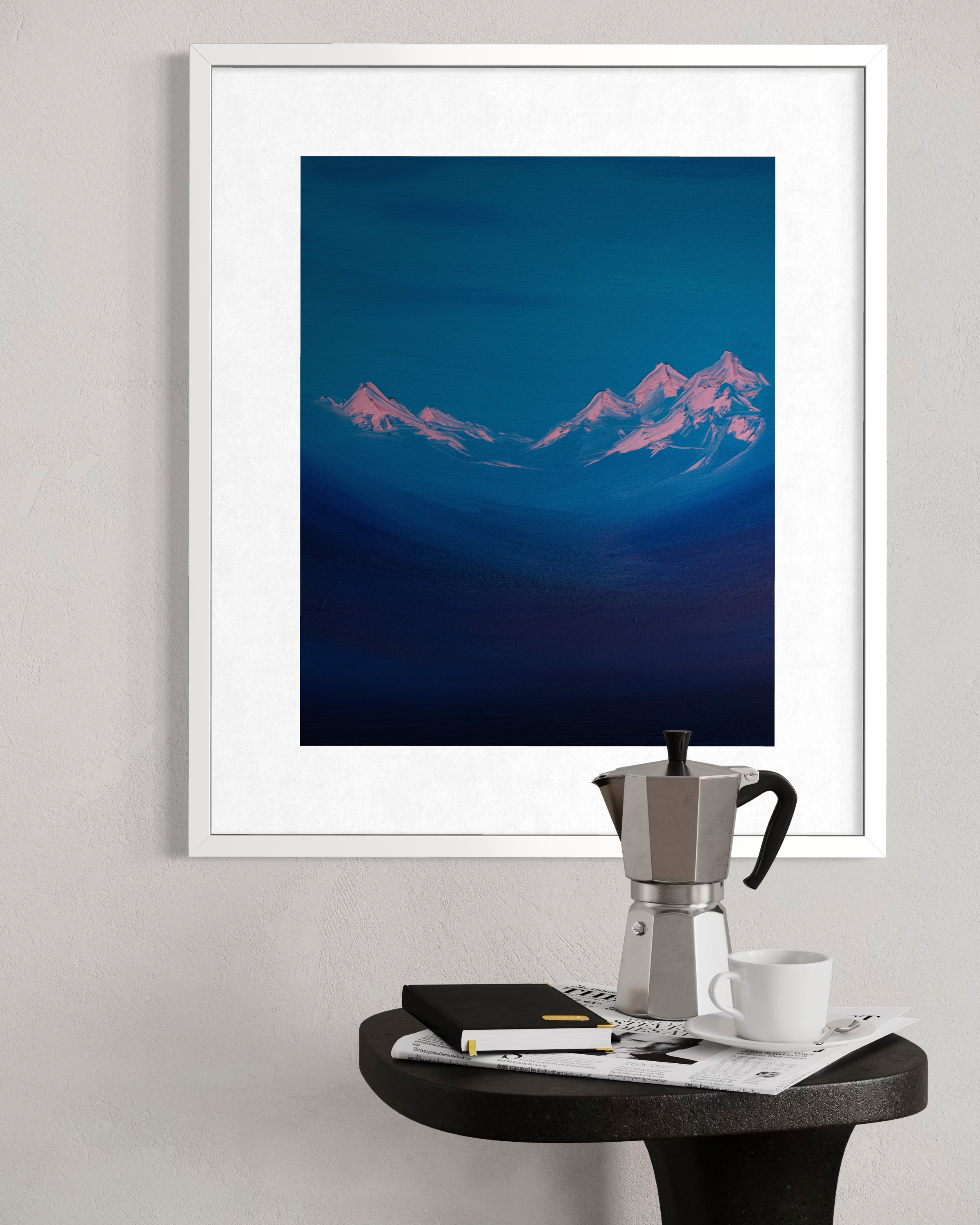 Rose Valley Peaks Contemporary Mountain Art Print.png