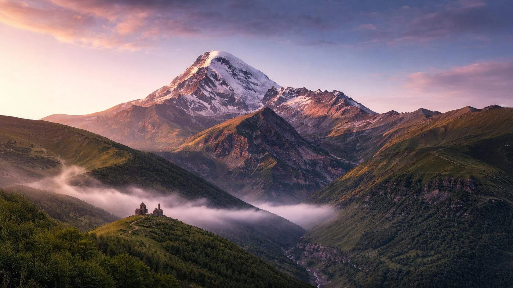 Photo of Mount Kazbek in Georgia