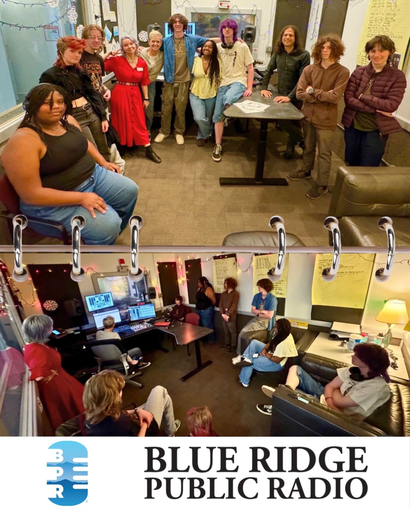 As part of Odyssey&rsquo;s music pathway, our high schoolers stepped into the studio at @blueridgepublicradio with Helen Chickering - trading classrooms for soundboards, and curiosity for real-world experience. This is what learning looks like when i