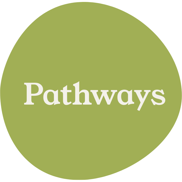 Green circular logo with the word 'Pathways' in white text.