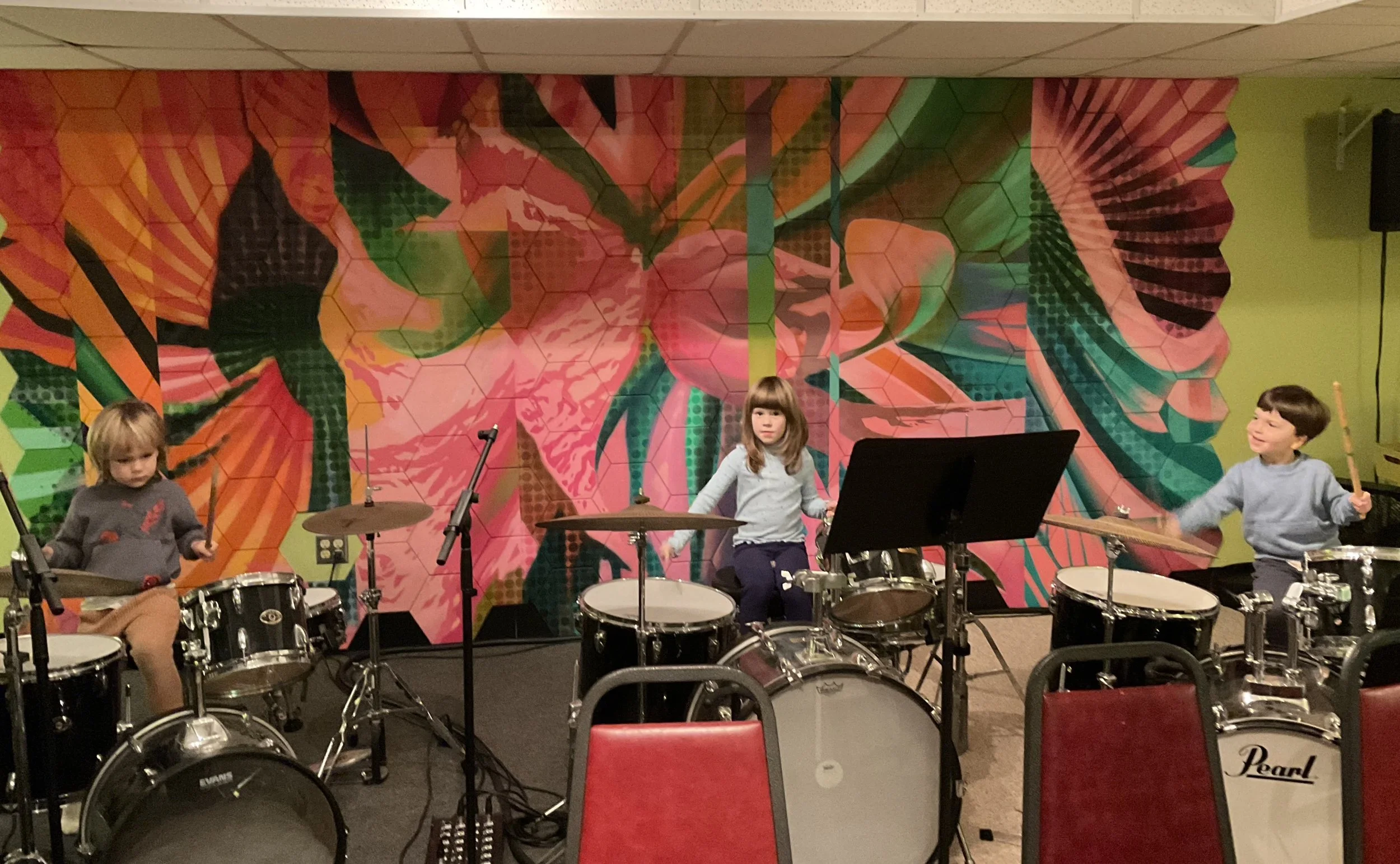 Pre K Jam Time in the music studio