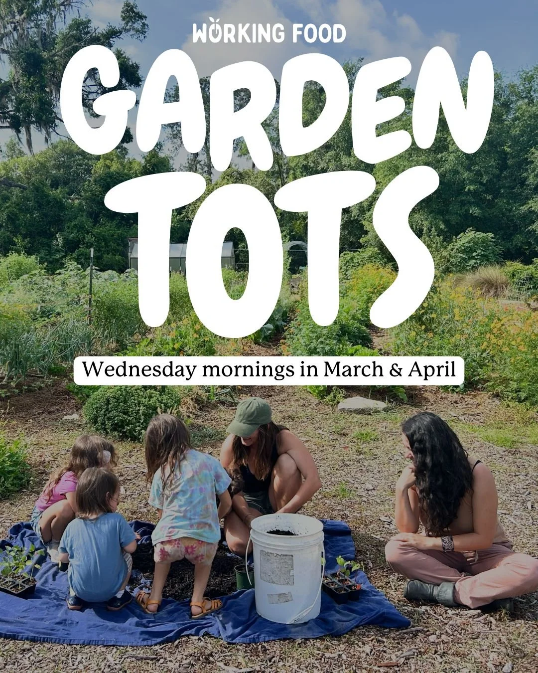 Join us on Wednesday mornings in March and April from 9:30&ndash;10:30 AM at our Giving Garden Farm (225 NW 12th Ave.) for Garden Tots! Discover the wonders of plants, nature, and gardening through sensory play, art, and interactive activities. Each 