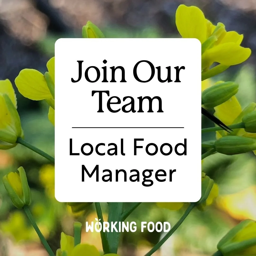 We're looking for a Local Food Manager to join our team at Working Food. This role supports the day-to-day operations of Working Food&rsquo;s Local Food Connection program, including the Online Farmers Market and community food donations. This role c