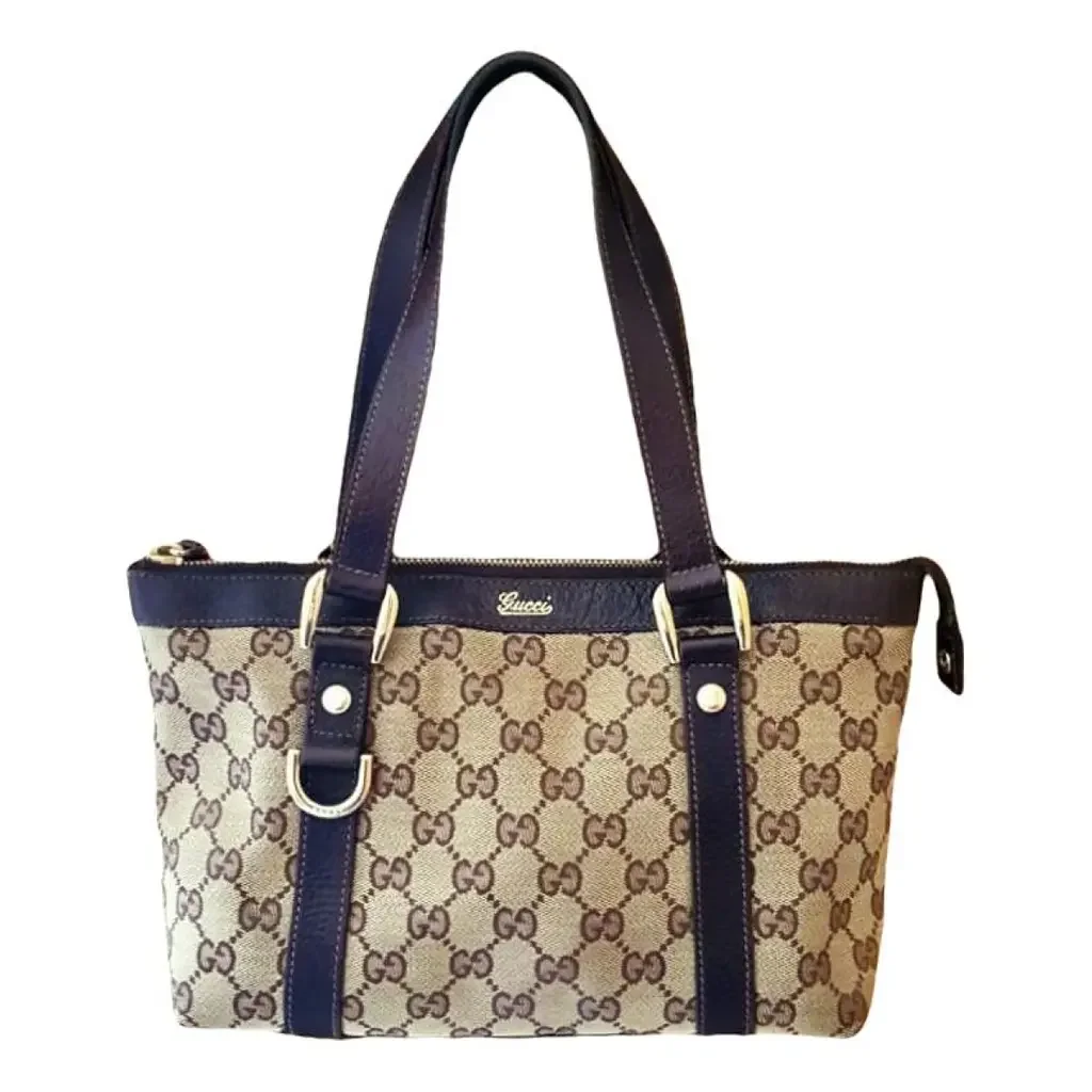 Borsa tote Gucci in tela GG con manici blu