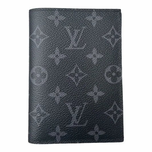 Porta passaporto Louis Vuitton in tela monogram grigia