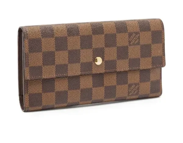 Portafoglio Louis Vuitton in tela Damier ebène