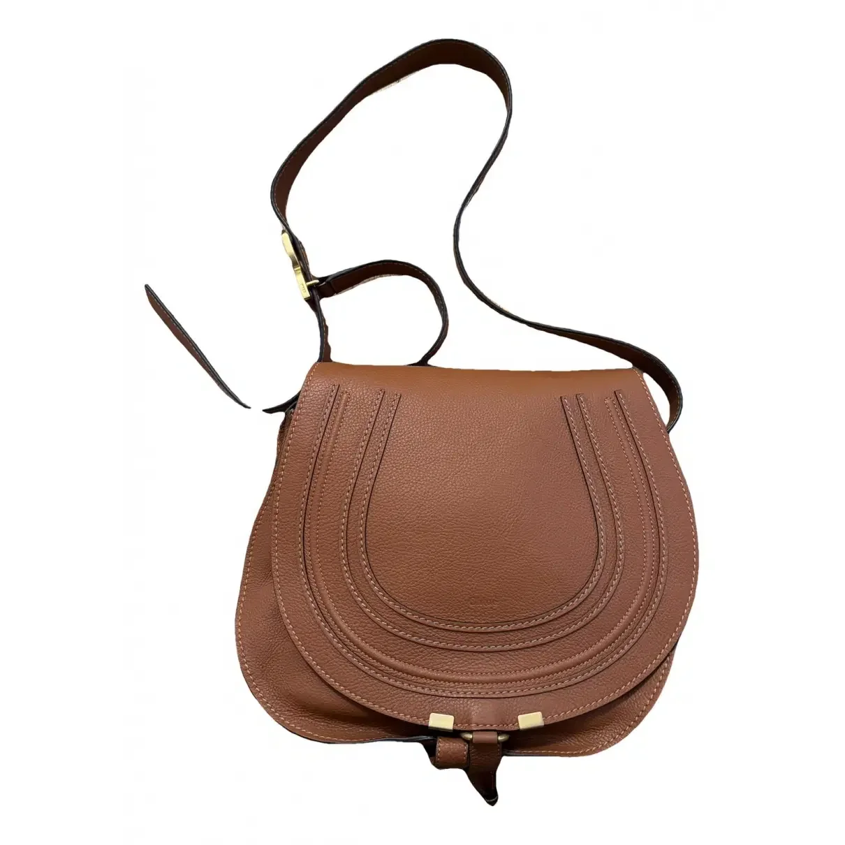 Borsa a tracolla Chloé in pelle marrone