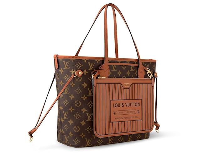 Borsa Louis Vuitton Neverfull in tela monogram con pochette interna