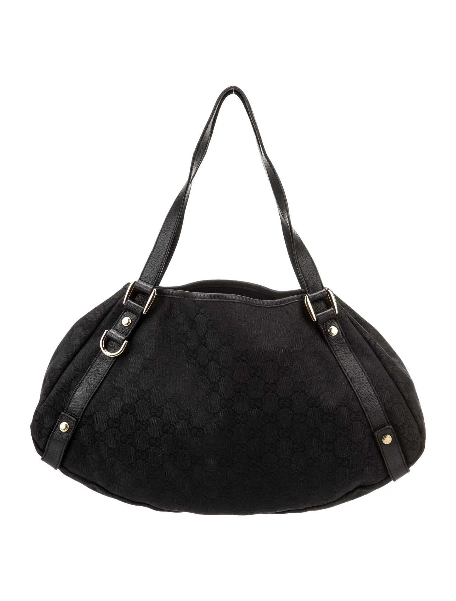 Borsa a spalla Gucci in tessuto GG nero