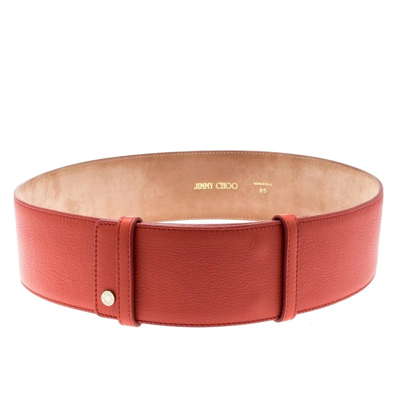 Cintura alta Jimmy Choo in pelle rossa