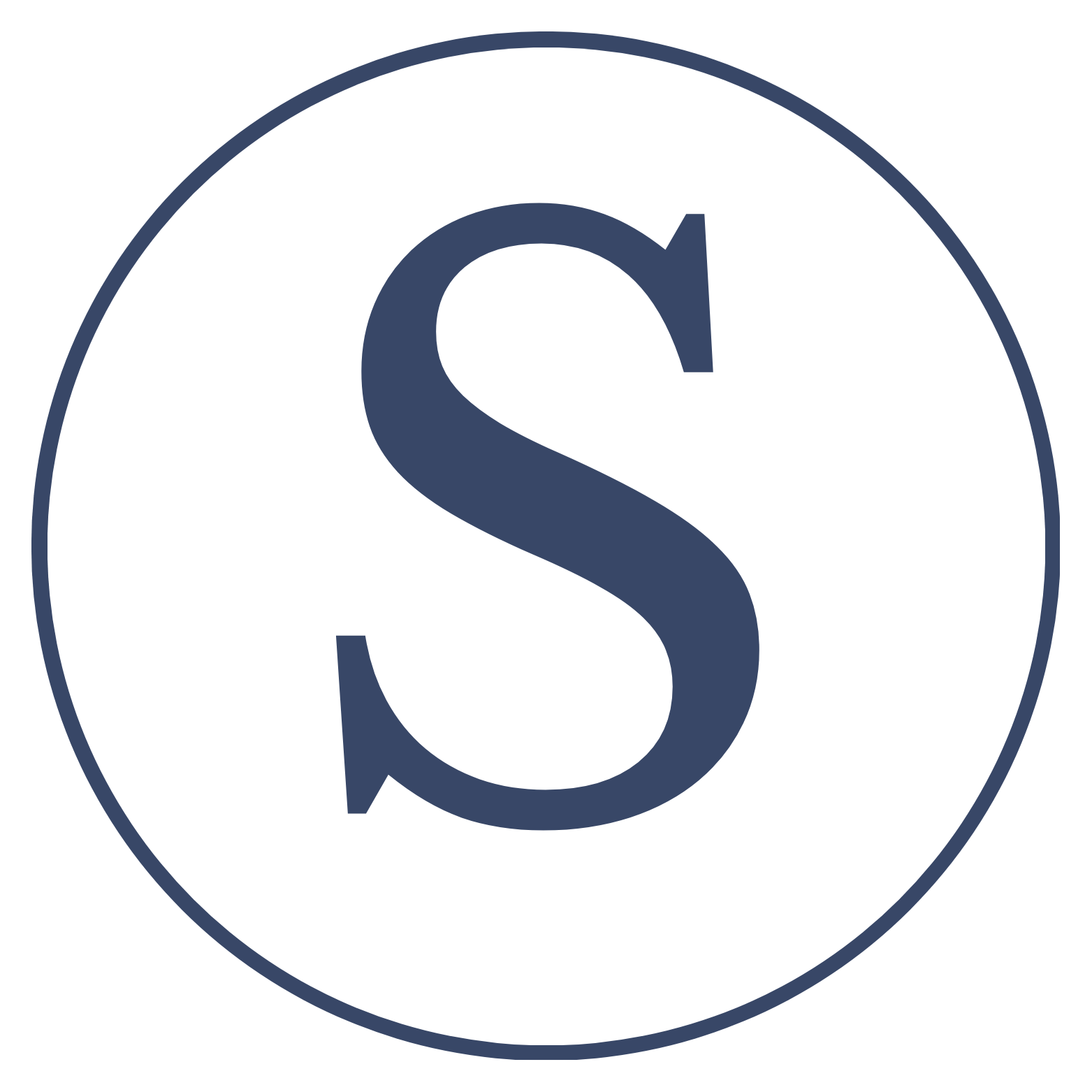 U.S. Route 18 highway sign with a large letter 'S' inside a white circle outlined in black and blue.