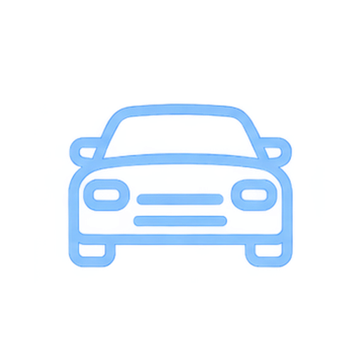Neon outline of a car