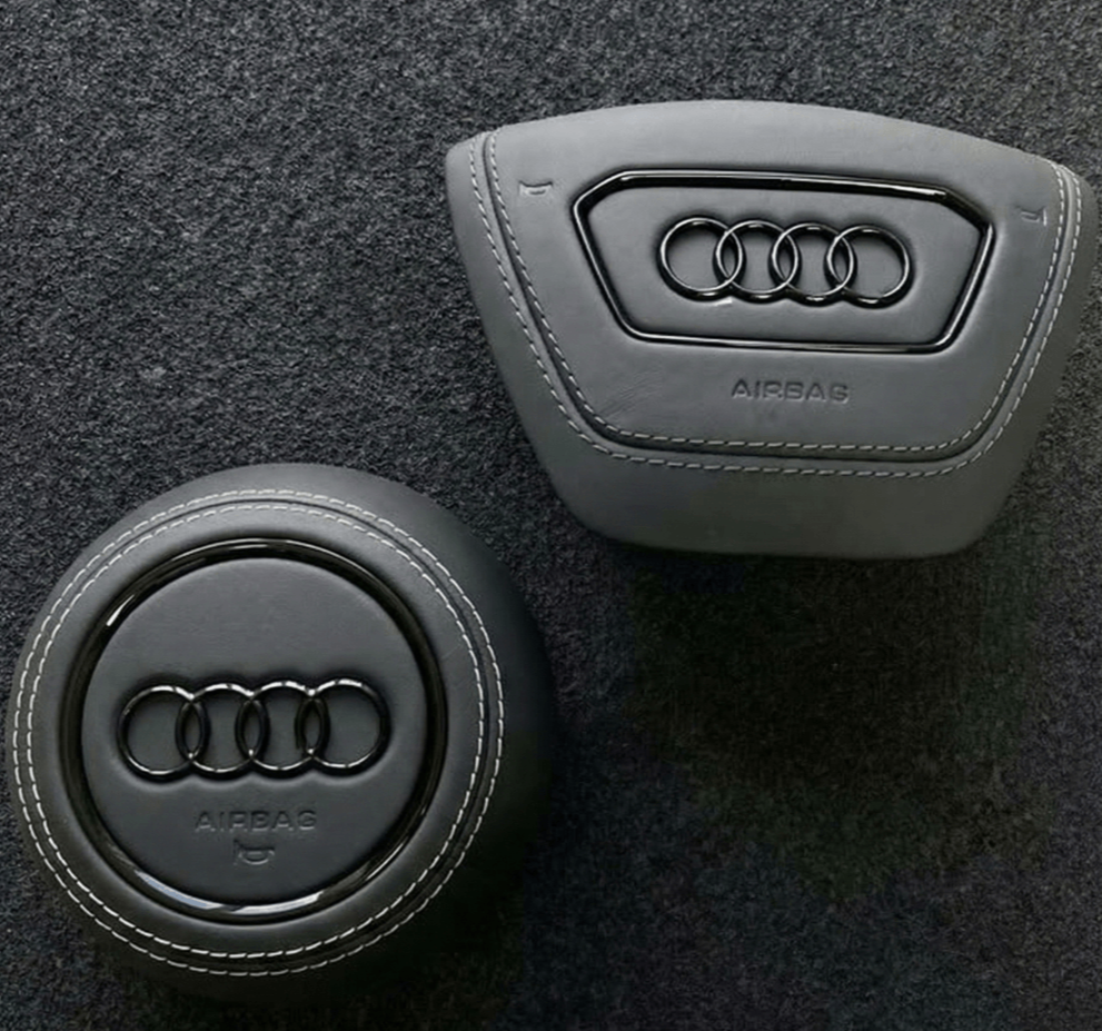 Відновлені шкіряні кришки Airbag для Audi з фірмовим тисненням логотипу та строчкою