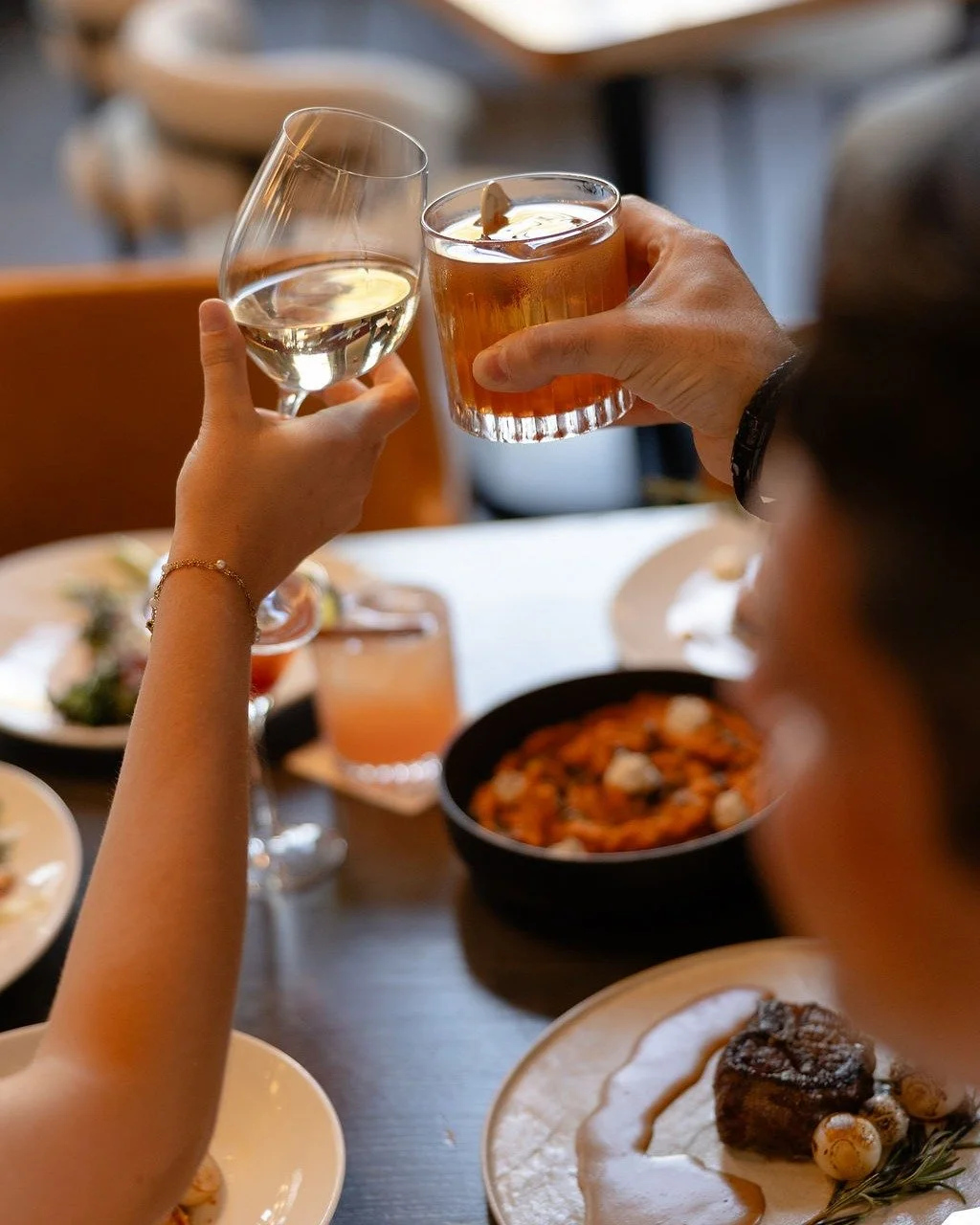 A tale as old as time: a crisp glass of white and a good old fashioned. You bring the stories, we'll bring the rest. 🥂