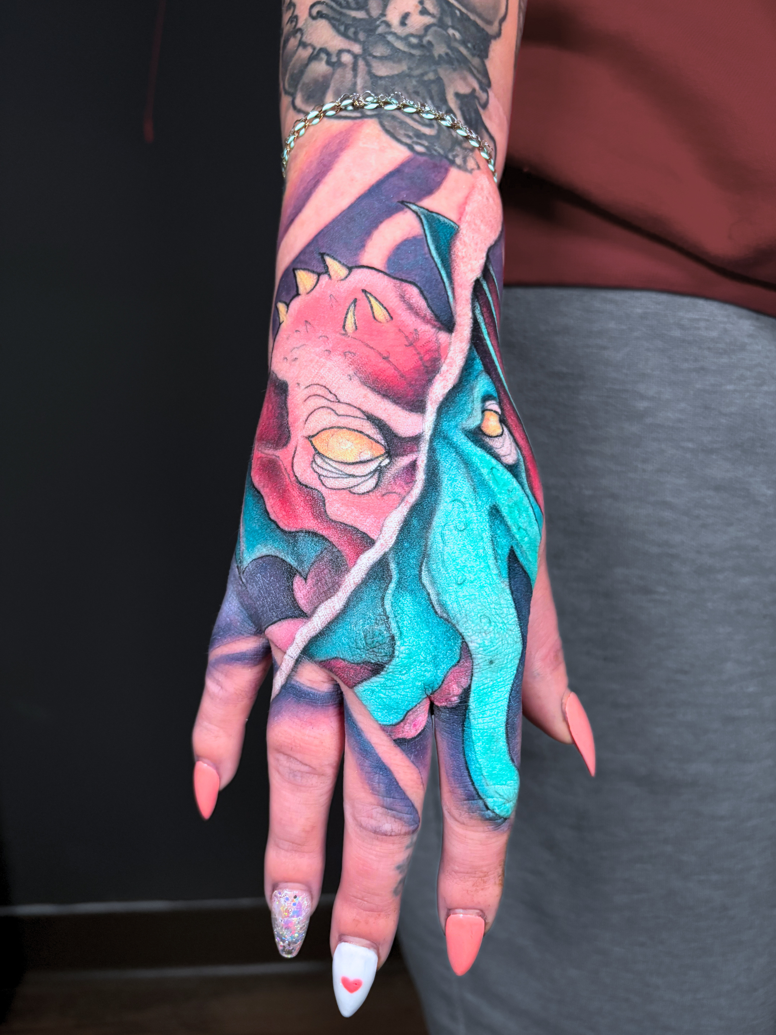 Cthulhu hand tattoo