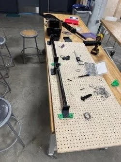 Epoxy jig used for attaching the motor mount rings.