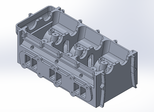 Fig 6. View of design for the cylinder head 