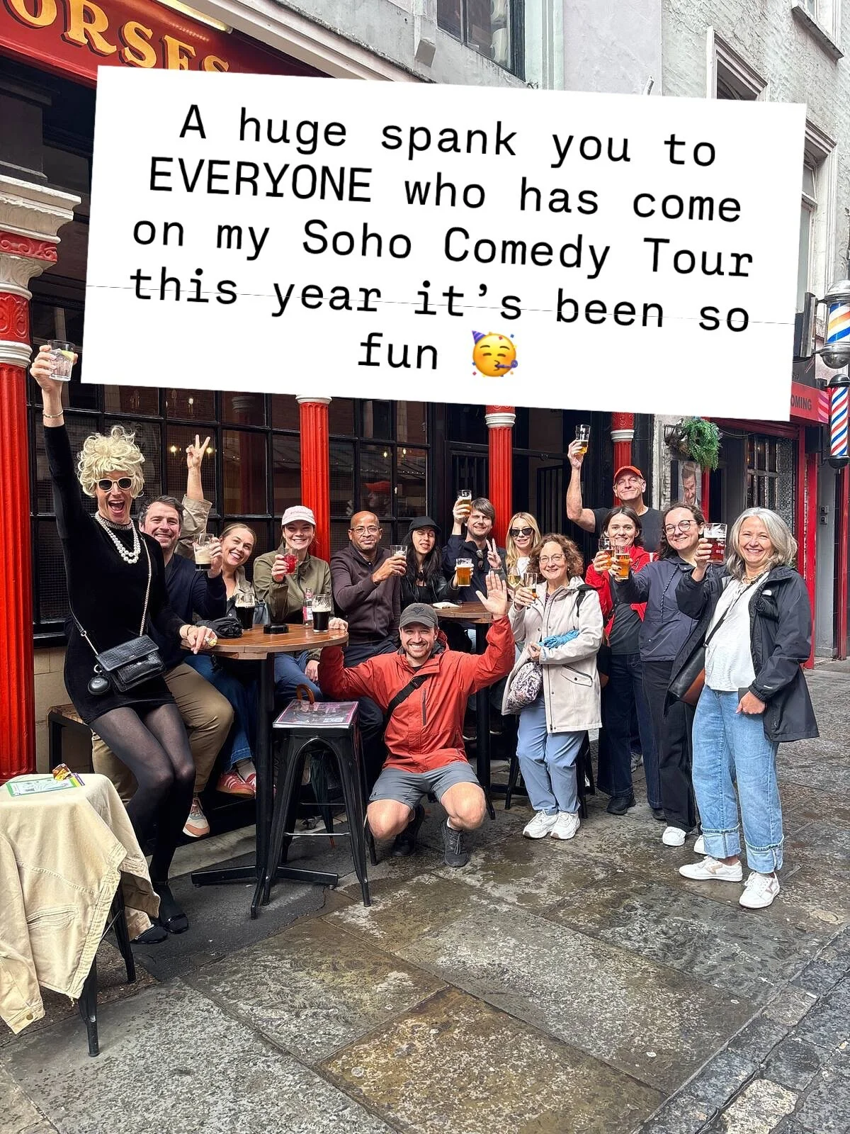 ✨ Celebrating 100 reviews for my Soho tour!

I&rsquo;m so grateful to everyone who&rsquo;s joined me on Coco&rsquo;s Soho Comedy Tour &mdash; you&rsquo;ve laughed, posed, cheered, and made Soho sparkle even brighter. 💃

Soho is my stage and my playg