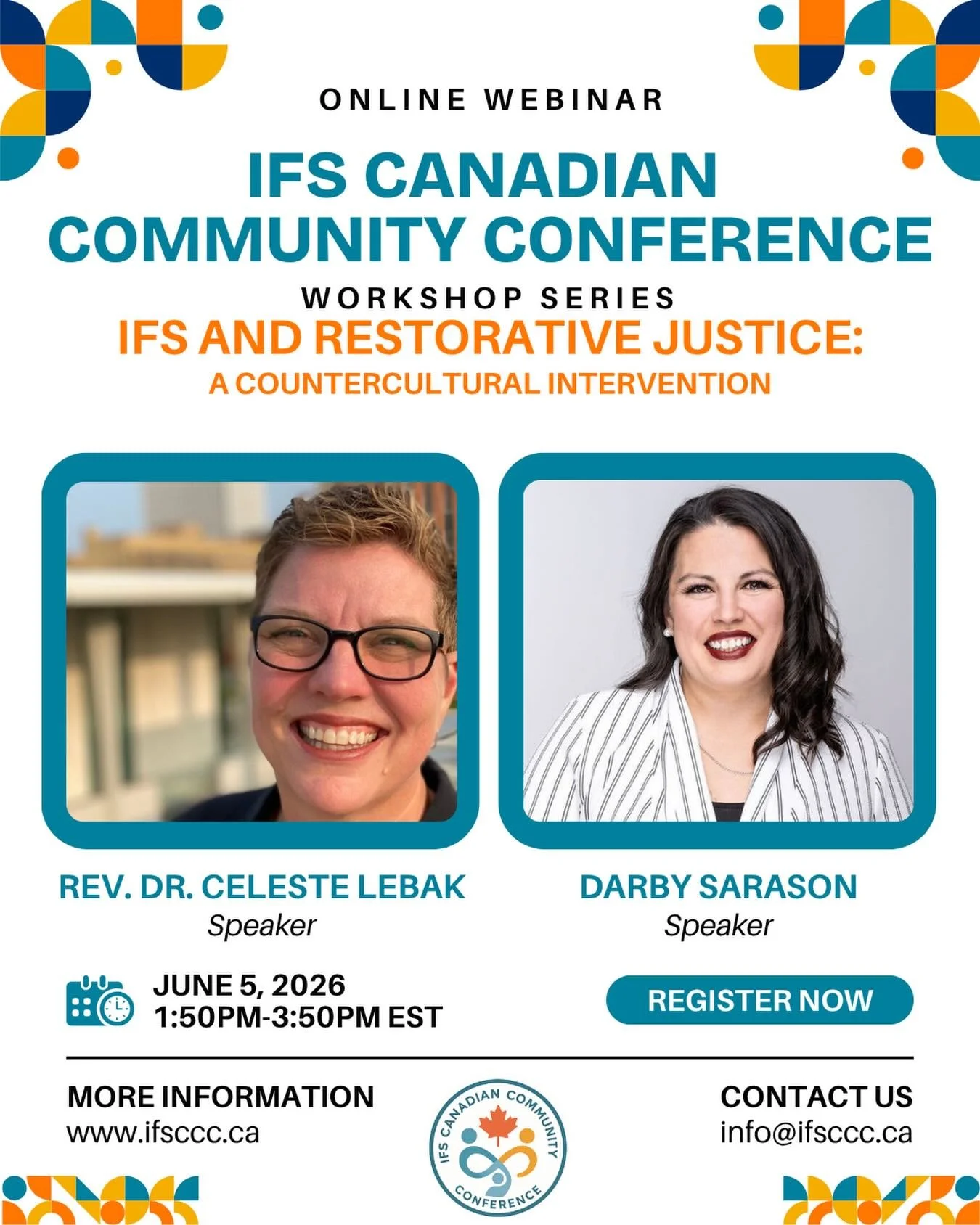 ✨ IFS and Restorative Justice: A Countercultural Intervention

🎤 Speakers:
Rev. Dr. Celeste Lebak, PCC, Founder/Chief Unlearning Officer, RJIOK
Darby Sarason (she/her), Abstract Counseling

Since spring 2025, Darby Sarason and Celeste Lebak have int