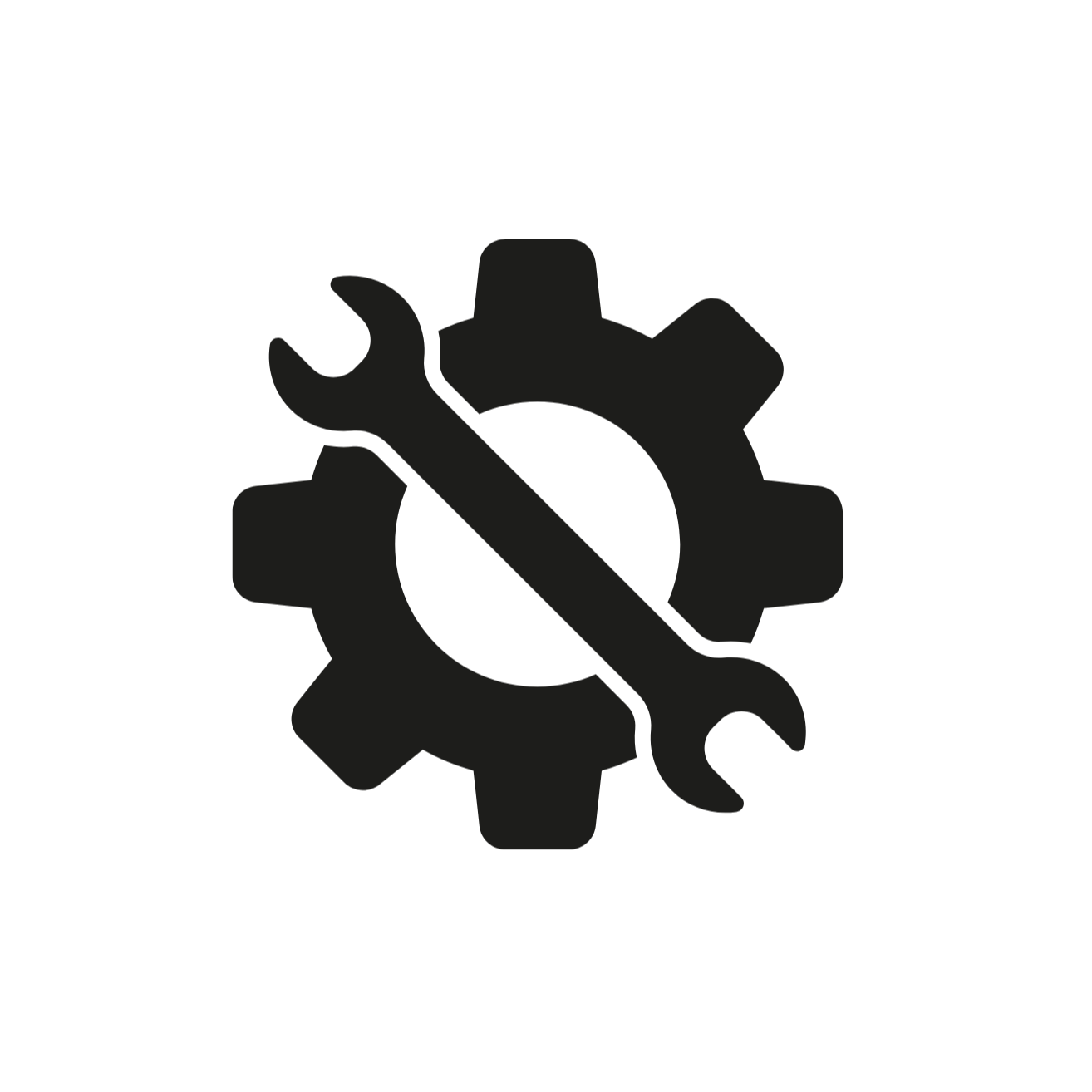 Gear icon with a wrench and a screwdriver crossed over it, representing tools or settings.