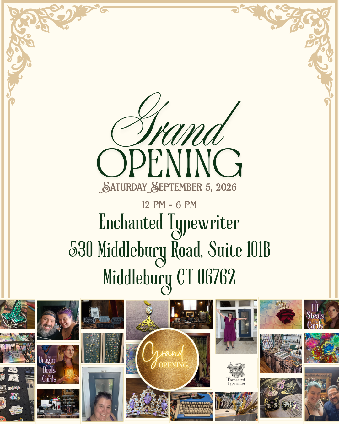 Grand Opening of Enchanted Typewriter's Shoppe in Middlebury CT