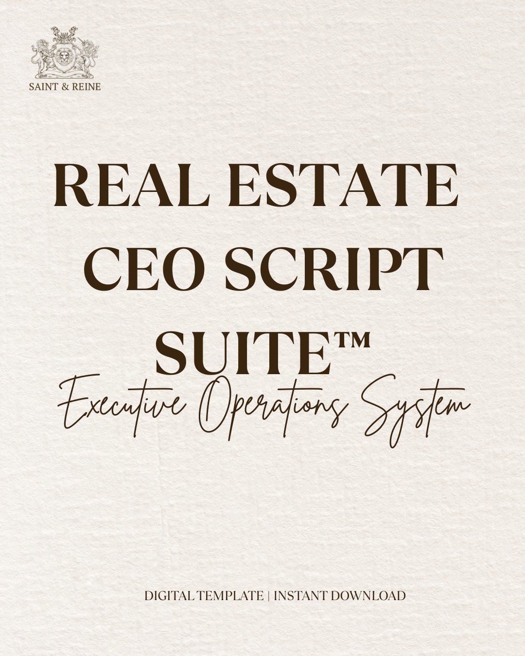 Real Estate CEO Script Suite™ - Executive Operations System