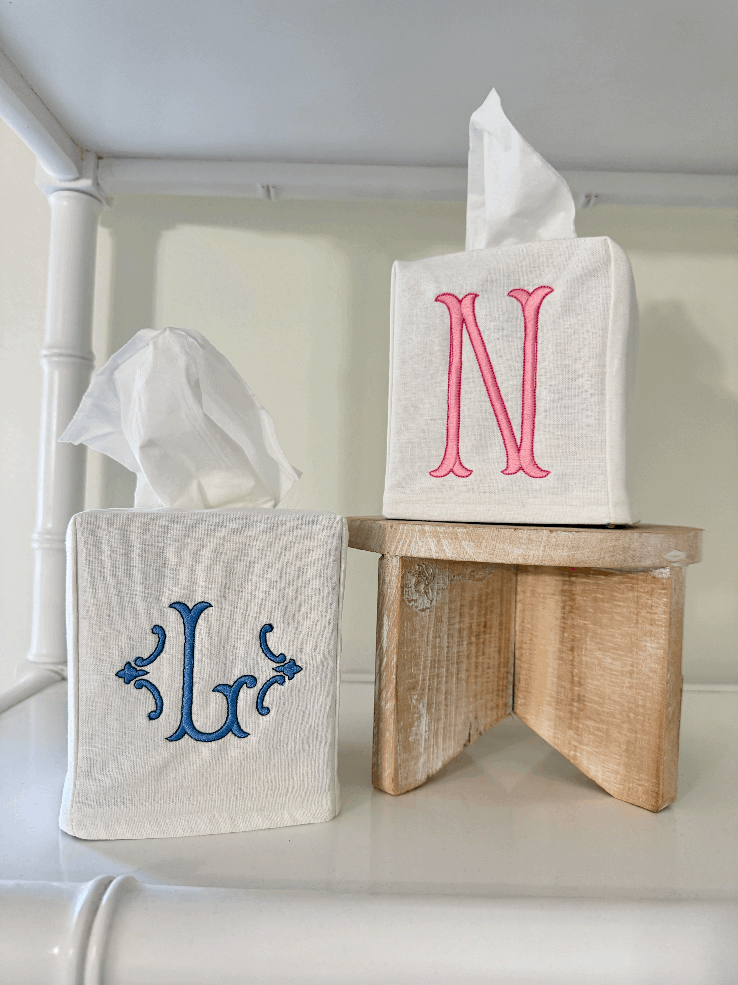 Linen Tissue Box Cover