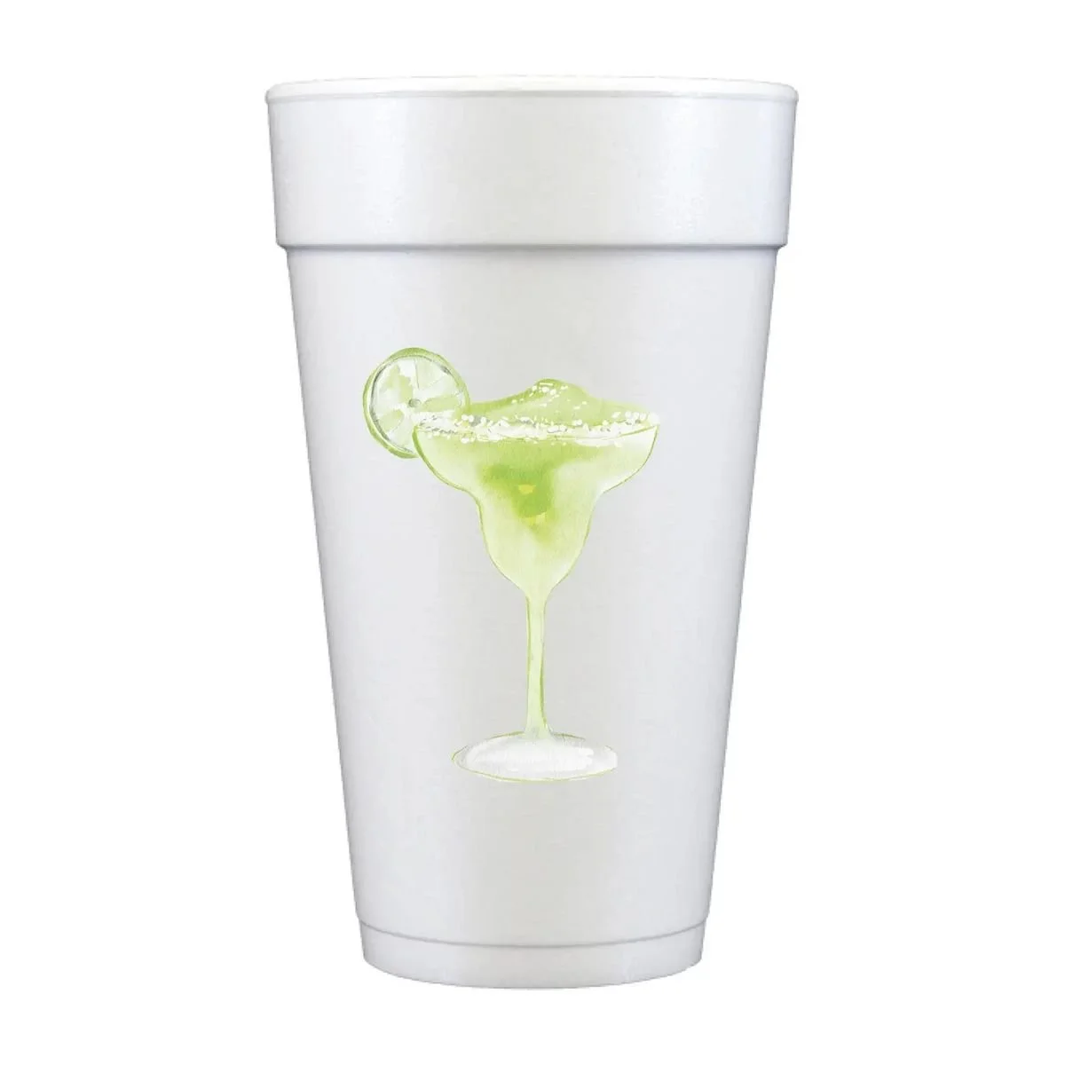 Watercolor Margarita Foam Cups