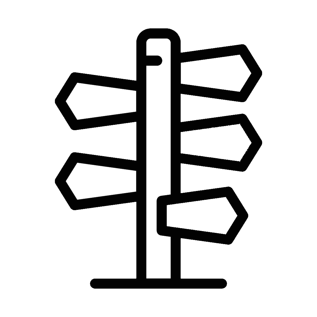 Black and white cartoon illustration of a cat with a fish in its mouth and a bowl underneath.