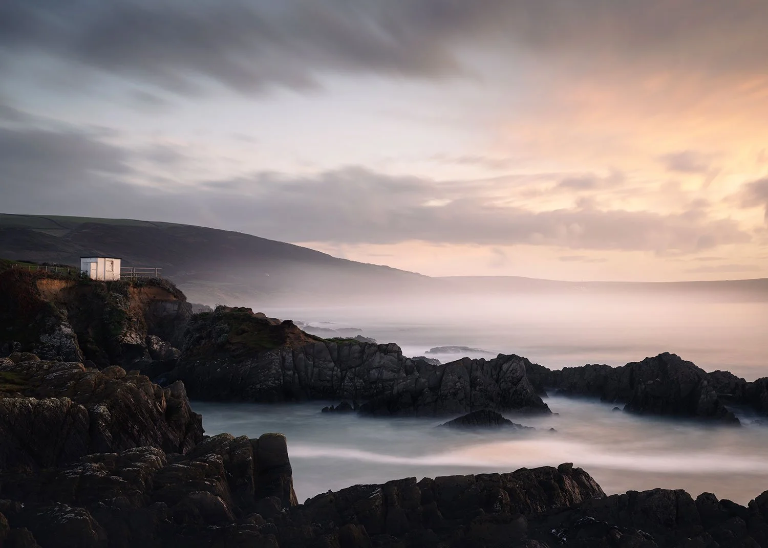 Sunset and sea spray, Woolacombe