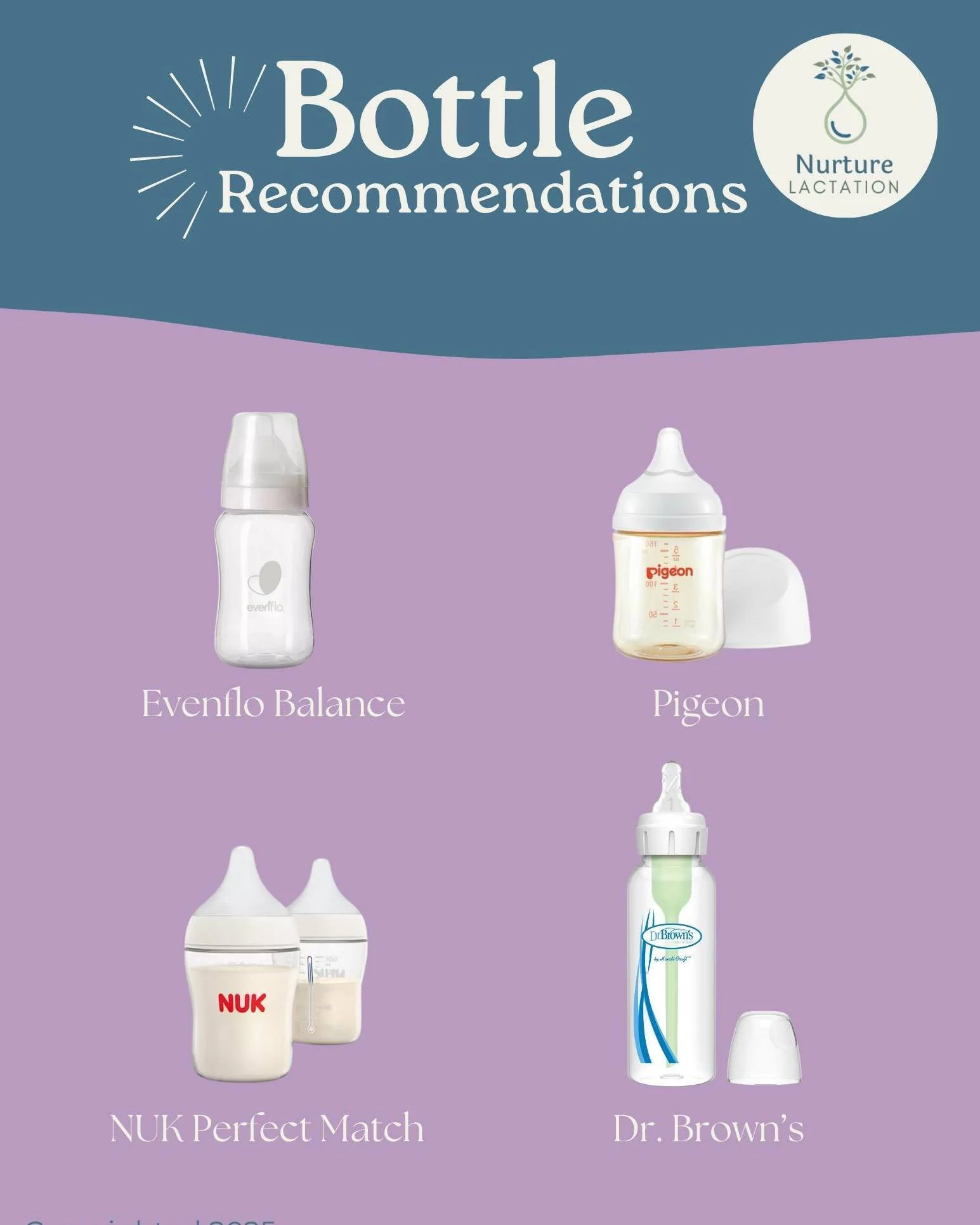 🍼 Let&rsquo;s talk bottles!

We get asked all the time which bottles we recommend &mdash; and while every baby is unique, there are a few that tend to work beautifully for most nursing or combo-feeding families.

Our favorites:
✨ Evenflo Balance
✨ P