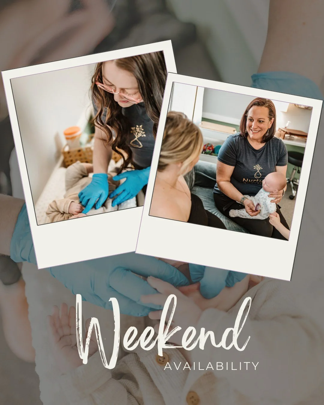 ✨ Weekend Appointments Available!

Been meaning to schedule but can&rsquo;t seem to find the time during the week? We&rsquo;ve got you covered.

We have limited weekend availability coming up!

Karman has openings for:
&bull; Initial postpartum visit