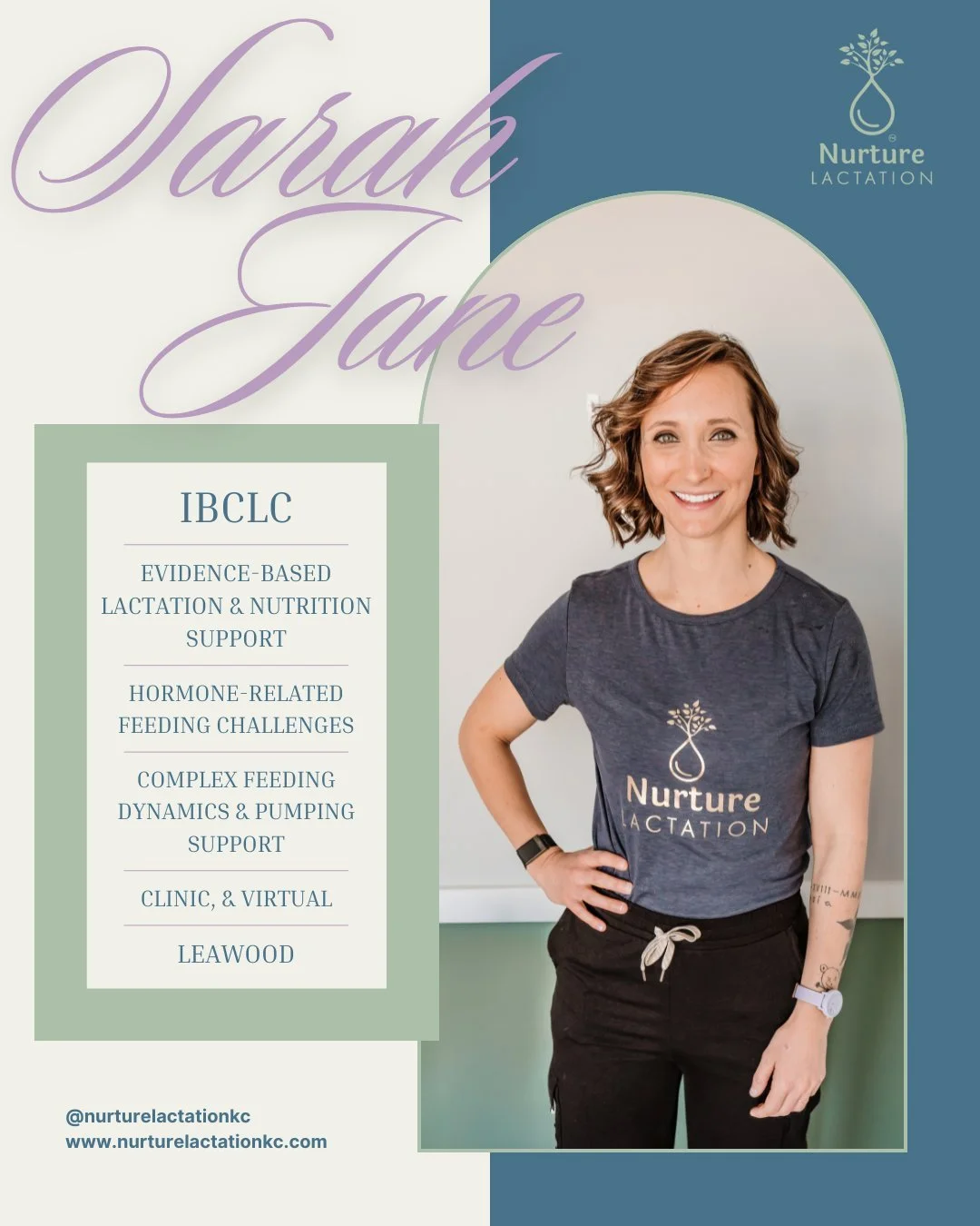 ✨ MEET THE TEAM ✨

As we continue highlighting the women behind Nurture Lactation during this season of new branding and growth, today we&rsquo;re introducing someone who has been part of our story from the very beginning 💚

Meet Sarah Jane!

As the