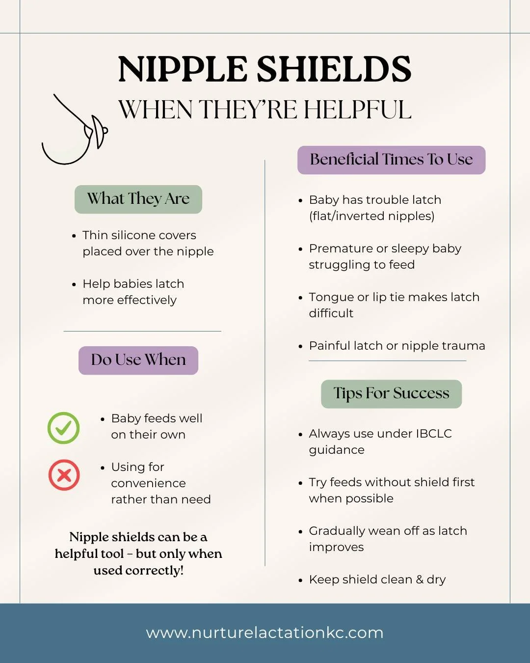 Nipple shields can be a helpful breastfeeding tool &mdash; but they work best when used for the right reasons and with proper support.

In certain situations, like latch challenges, premature infants, or nipple trauma, they can help babies feed more 